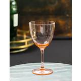 Four Rose Wine Glasses with Stars Design by Vintage List