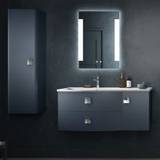 Hudson Reed Sarenna 1000mm Wall Hung Vanity Unit and LH Polymarble Basin in Mineral Blue