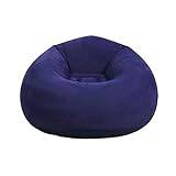 ASADFDAA Bean bag chair Living Room Bean Bag Chair Inflatable Lazy Sofa Outdoor Couch Washable Lounger Ultra Soft Folding Home Decoration Comfortable (Color : Blue)