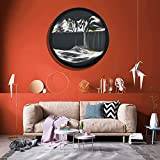 Dynamic Sand Picture Ocean for 3D Wall Decoration,Wall Sculptures Wall Ornaments Wall Art Wall Hanging Decor,Moving Sand Art Picture Scenery Art Gift/D/12Inch/C/17Inch