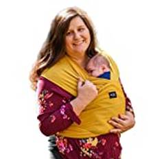 Baby Wrap Carrier Soft, Stretchy, Breathable Cotton Baby Wrap, Baby Sling, Nursing Cover Up for use with Newborn-Toddler: Evenly distributes Weight for More Comfortable Carrying (Dark Cream)