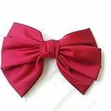 Wambere Women's Hair Clips with Bow, Girls Hair Accessories, Elegant Bow Hairpin Hair Clips Made of French Fabric for Women, Hair Pins with Bow, Hair Bow for Women, Girls, Red Wine