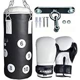 CROSSJAB Kids Punch Bag with Punching Gloves and Chain Unfilled Boxing Set Kids Punching Bag- Boxing Bag for Children kid’s boxing MMA Muay Thai Karate Workout