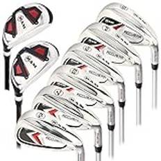 Ram Golf Accubar Mens Clubs Graphite/Steel Iron Set 6-7-8-9-PW-SW with Hybrids 24° and 27°