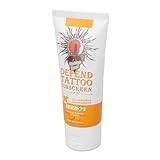 Defend Tattoo Sunscreen Cream SPF30, Deeply Moisturizes and Protects Ink Against Fading, Mild and Easy to Use - Tattoo Care Sunscreen (60ml), Sun Protection for Tattooed Areas