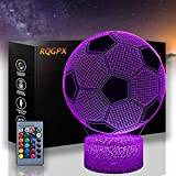 3D Illusion Lights Lamp Football Lava Lamps for Kids Auto Changing Illusion Lamp Table Decor Light for Kids Boys Girls