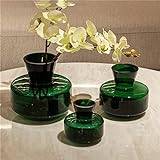 Dark Green Line Vase Table Decoration Flower Arrangement Hydroponic Ornaments Vase (D AS SHOW)