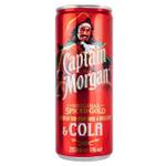 Captain Morgan Spiced Rum & Cola Premixed Can, 1 x 250 ml