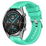 For Huawei Watch GT4 46mm Nylon Silicone Leather Watch Band(Green)