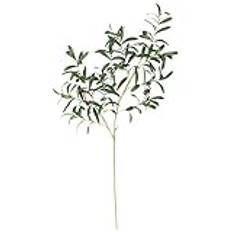 KEEMEN 4pcs Artificial Olive Branches for Vases 90cm Faux Greenery Stems Artificial Olive Tree Branches Garland for Home Office Indoor DIY Wreaths Decor (10 forks with berry)