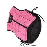 Kids Equestrian Vest, Foam Padded Safety Horse Riding Protective Gear Body Protector Pink Shirts Kids (CS)
