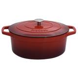 Red Oval Cast Iron Casserole Dish 6.2L - Cookware by ProCook