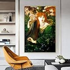 Dante Gabriel Rossetti " The Garland " Canvas Prints Oil Painting Aesthetics Decor Picture Home Living Room Decoration 70x100cm Frameless