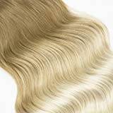 Rapunzels Remy Human Weave Clip in Dip Dye Hair Weft Ombre Balayage 20 Inch (18-60 Beige to Blonde)