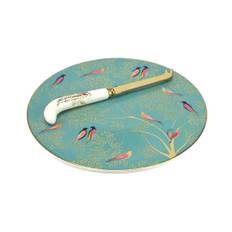 Sara Miller London For Portmeirion Chelsea Collection Cheese Plate With Knife