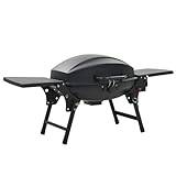 Rantry Portable Gas BBQ Grill with Cooking Zone Black 1150 Outdoor Grills