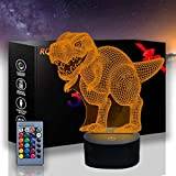 Lava Lamps for Kids Dinosaur Bedside Lights for Children 16 Colors Auto Changing Desk Decoration Lamps Birthday Gift with Remote Control