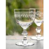 Four Wine Goblets with Ovals Design by Vintage List