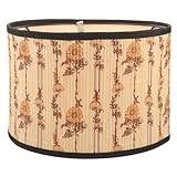 UKCOCO Lampshades, Drum Lampshades 30X30X20cm, Lampshades Natural Bamboo Hand Crafted, Contemporary Lamp Shades for Table Lamps & Bedside Lamps Replacement