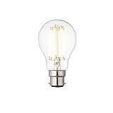National Lighting B22 LED Dimmable Bayonet Cap (GLS) Filament Bulbs, Warm White 2700K, 60W Incandescent Lamp Equivalent, 8W 1100 Lumens, Long-Life 15,000 Hours - Pack of 1