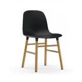Normann Copenhagen Form chair - wooden legs - Oak, Black Designer Furniture From Holloways Of Ludlow