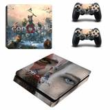 God of War PS4 Slim Skin Sticker For Sony PlayStation 4 Console and Controllers