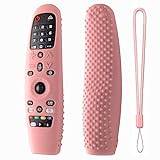 Remote Cover for LG AN-MR600 LG AN-MR650 AN-MR20GA AN-MR19BA Remote Control, Silicone Protective Case Cover Shockproof Anti Slip Protector for LG Smart TV Remote(Pink)