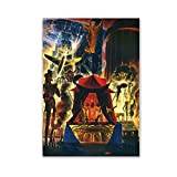 Ernst Fuchs Canvas Wall Art-Psalm 69 Poster Prints- Famous Paintings Reproductions-Print on Canvas-Religious Wall Decor Picture for Living Room 70x100cm28"x40" Frameless