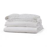 White Snow Duck Down & Feather Duvet - Double, 4.5 tog (Summer warmth)