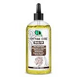 Tattoo Skin Moisturiser and Aftercare Oil Intense Care Ointment, Formulated with Provitamin, Natural Organic Tattoo Care (50ml Clear Dropper)