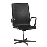 Fritz Hansen Oxford classic chair - Chair with arms - soft leather - black, Black Designer Furniture From Holloways Of Ludlow