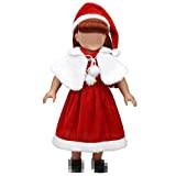 Lance Home 5pcs Santa Claus Pattern Clothes Dresses Set for 18" American Girl Dolls Our Generation Dolls