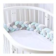 Crib Bumpers Padded Cushion Soft Knot Pillow nursing pillow Cot Bed Bumper Knotted Head Guard 4 sharesBumper Crib Cradle Knot Braid Pillows,D,1 m
