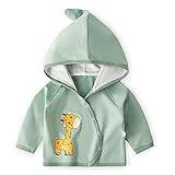 Baby Hooded Cardigan Boys Girls Toddler Long Sleeve Animal Knitted Sweater Coat Green Giraffe 4-5T/120