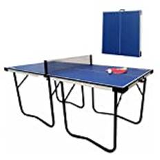 KAKIBLIN Table Tennis Table, Portable 6ft Ping Pong Table for Indoor Outdoor, Easy uickly Installation Game Table for Kids Adults Space Saving Table Tennis Set for Apartment School,182x86.5x75CM