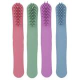 Silicone hair brush with relaxing scalp massage stimulates hair growth