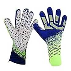 harayaa Goalkeeper Gloves for Adult Sportout Goalie Gloves Anticollision Football Goal Protection Soccer Gloves, Wrist Sports Gloves, blue and green