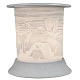 Cello Porcelain Straight Electric Melt Burner, Polar Bear Pattern - Wax Melt Burners Safe For Use Around Children And Pets - Use As A Wax Burner Or An Oil Burner And Transform Your Home Fragrance.