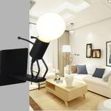 E27 LED Wall lamp Creative Mounted Iron Bedside Sconce Lamp for Kids Baby Room Living Room Dining Without Bulb