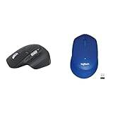 Logitech MX Master 3S - Wireless Performance Mouse with Ultra-Fast Scrolling, Ergonomic & M330 SILENT PLUS Wireless Mouse, 2.4GHz with USB Nano Receiver, 1000 DPI Optical Tracking