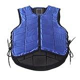 RiToEasysports Kids Equestrian Vest, Shock Absorption Vest Safety Horse Riding Protective Gear Body Protector Blue (CL)
