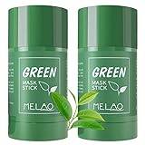 2 Pack Green Tea Mask Stick, Blackhead Remover with Green Tea Extract, Deep Pore Cleansing, Green Clay Mask For Face Moisturizing, Purifying, Reduce Blackheads for All Skin Types of Men and Women