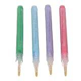 Fast Drying Nail Art Pen 4pcs Multiple Colors DIY Nail Polish Pens with ABS Shell for Nail Salon
