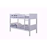 Milano Single 3FT Pine Bunk Bed Frame; Splits into 2 Beds with 2 Little Champ Pocket Mattress