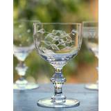 Four Wine Goblets with Fern Design by Vintage List