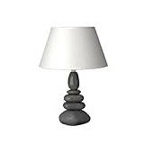 Massive Table Lamp – Table Lamps (Ambience, AC, E27, Grey, White, synthetics, Bedroom, Living Room)