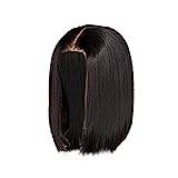 Hair Softener Short Bob Wigs Human Hair Straight Wig Black Lace Front Wigs Human Hair For Women Highlight Bob Wig Pre Plucked With Baby Hair Curl Enhancer for Wavy Hair (Black-7, One Size)