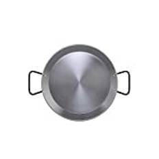 Metaltex - Polished Steel Paella Pan Induction 4 Servings 30 cm (Top) 24.5 cm (Base)