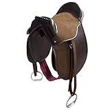 Cwell Equine Kids PONY PAD/Cub Saddle complete with stirrups, girth & Straps (14 Inches, Brown)