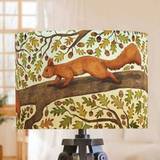Red Squirrel Organic Lampshade - One Size